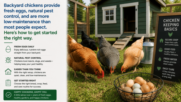 Backyard chickens: easy care, fresh eggs