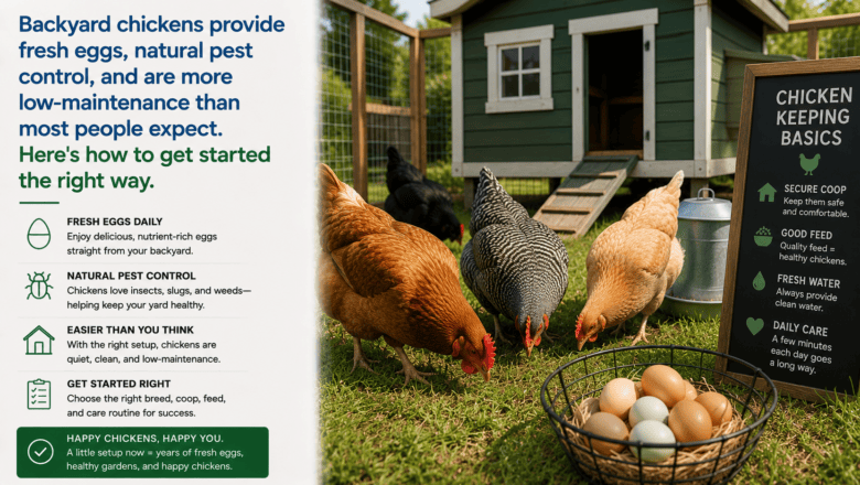 Backyard chickens: easy care, fresh eggs