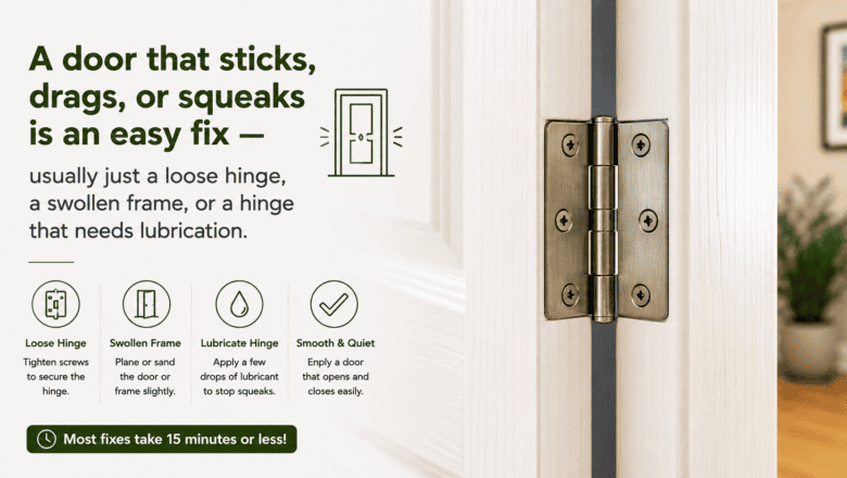 How to Fix a Stuck or Squeaky Door