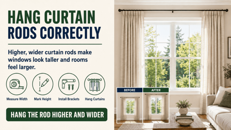 How to Hang Curtain Rods