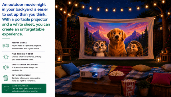How to Set Up an Outdoor Movie Night