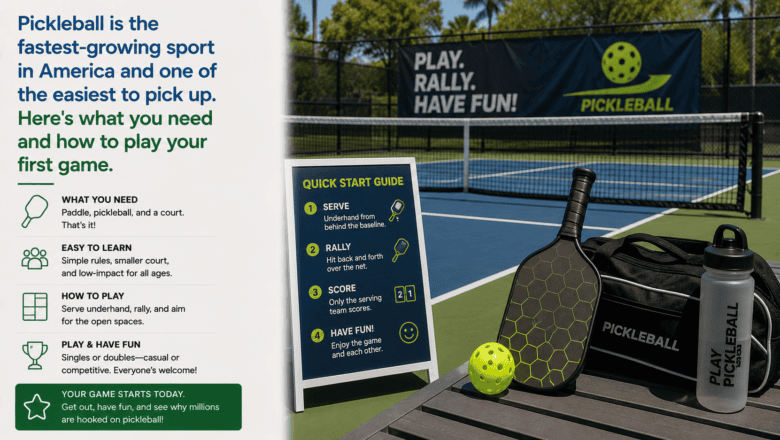 Pickleball easy to learn, fun to play